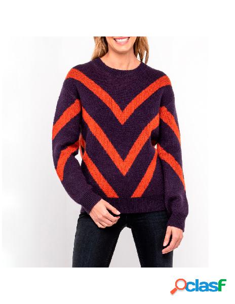 Lee - lee maglione donna pattern knit viola l52plekl