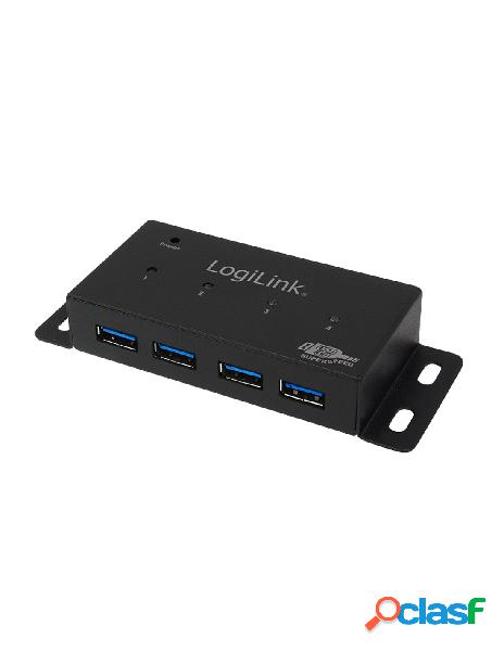 Logilink - hub usb 3.0 4 porte in metallo