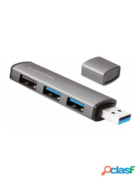 Logilink - hub usb 3.2 gen2 3 porte tipo a compatto