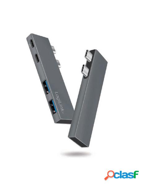 Logilink - hub usb 3.2 gen2x2 4 porte con pd 100w