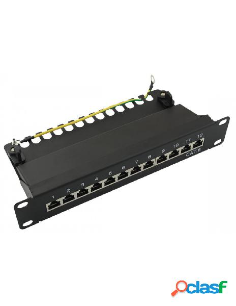 Logilink - pannello patch 10 stp 12 posti rj45 cat. 6 nero