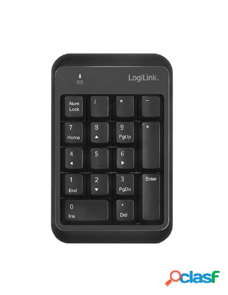 Logilink - tastierino numerico bluetooth v5.1 nero