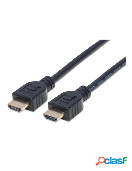 Manhattan - cavo hdmi cl3 high speed con ethernet a/a m/m 1m