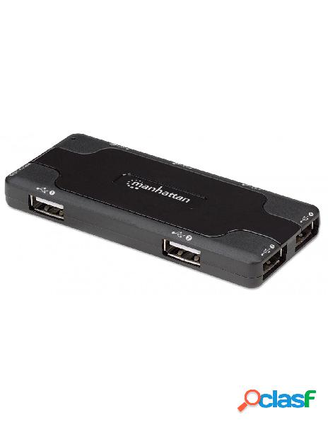 Manhattan - mini hub usb 2.0 alta velocit&agrave 7 porte