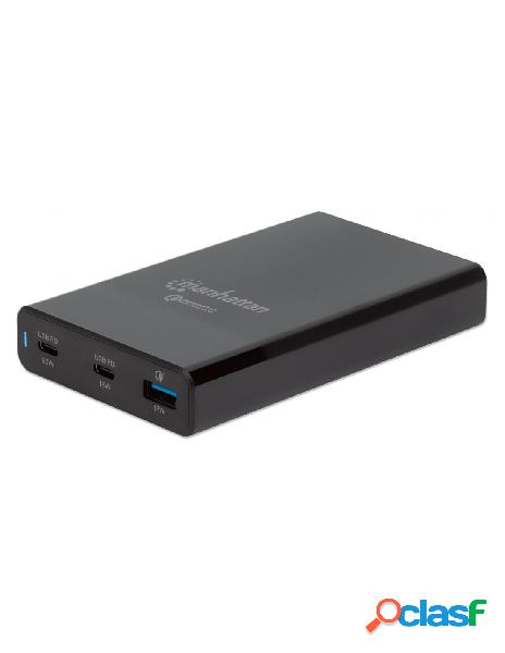 Manhattan - stazione di ricarica usb-c&trade pd 65w nero