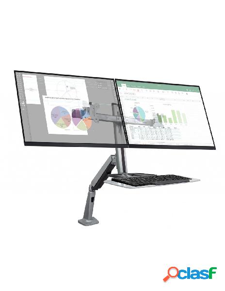 Manhattan - supporto scrivania doppio monitor 13-27 molla a
