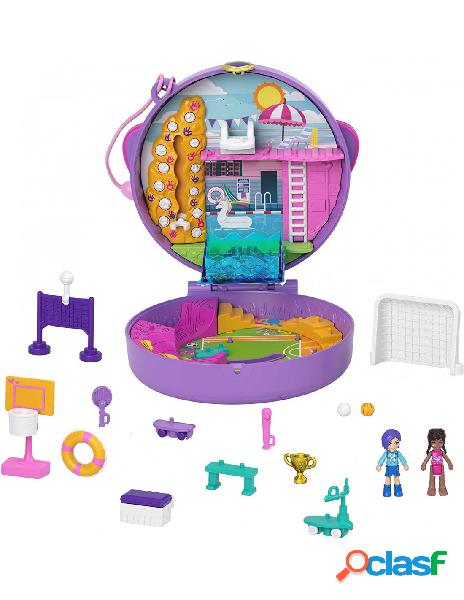 Mattel - polly pocket hcg14 partita di calcio cofanetto