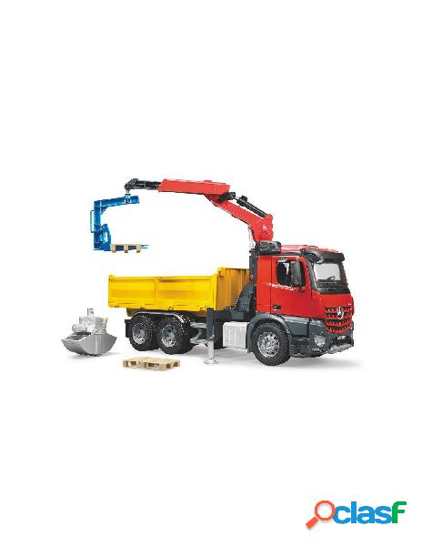 Mb arocs camion ribaltabile con gru e pallet