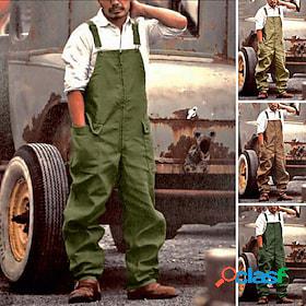 Mens Cargo Pants Cargo Trousers Overalls Plain Pocket