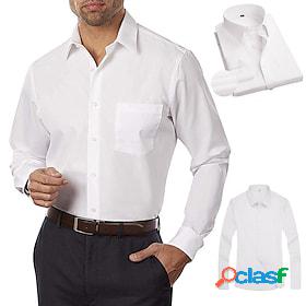 Mens Dress Shirt Button Up Shirt Collared Shirt French Cuff