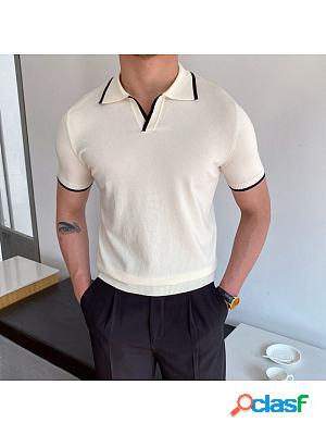 Mens Knitted Polo Top