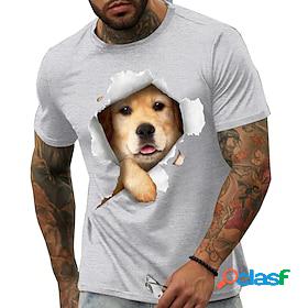 Mens T shirt Tee Graphic Tee Cool Shirt Crew Neck Animal Dog