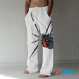 Mens Trousers Beach Pants Straight Spider Graphic Prints 3D