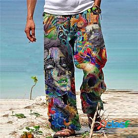 Mens Trousers Summer Pants Beach Pants Graphic Prints