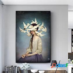 Modern Girl Wall Art Stampe su tela Dipingere opere darte