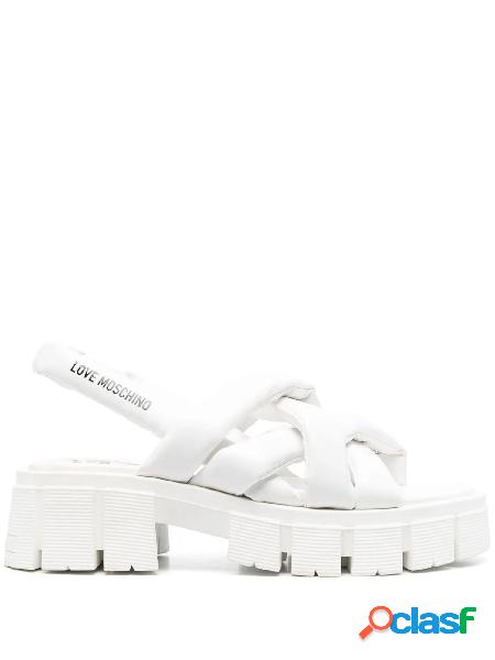 Moschino Love sandalo con fascette imbottite in similpelle