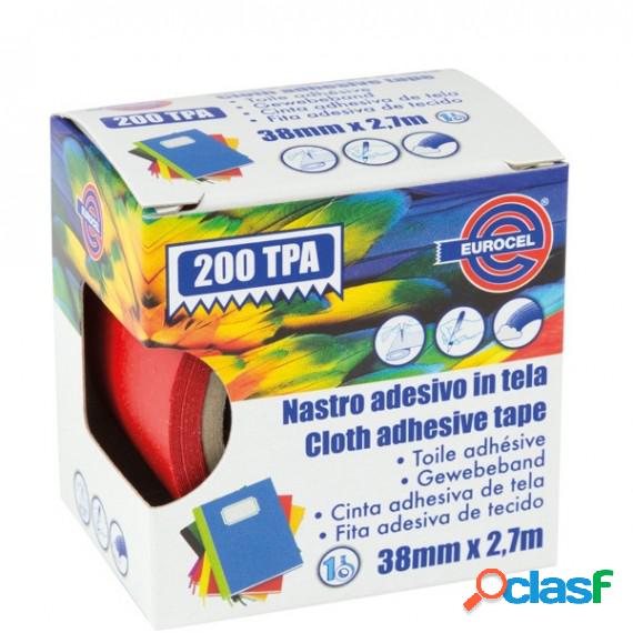 Nastro adesivo telato TPA 200 - 38 mm x 2,7 mt - rosso -