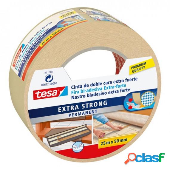 Nastro biadesivo Extra Forte - 50 mm x 25 m - bianco - Tesa