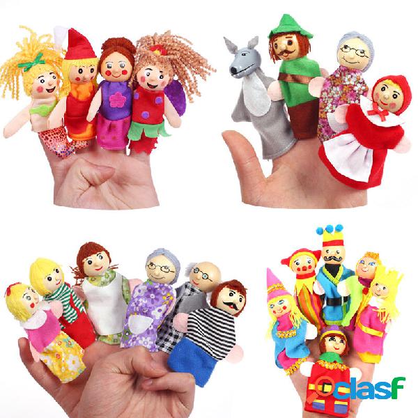 Natale 7 Tipi Famiglia Puppets Finger Set Soft Doll Cloth