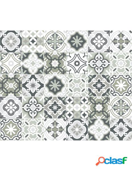 Nobrand - ambiance set di 30 adesivi murali mosaico oslo