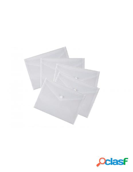 Nobrand - busta con bottone ppl 190x140 trasparente cf.5
