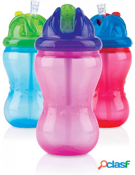 Nuby - borraccia nuby con cannuccia flip-it colore assortito