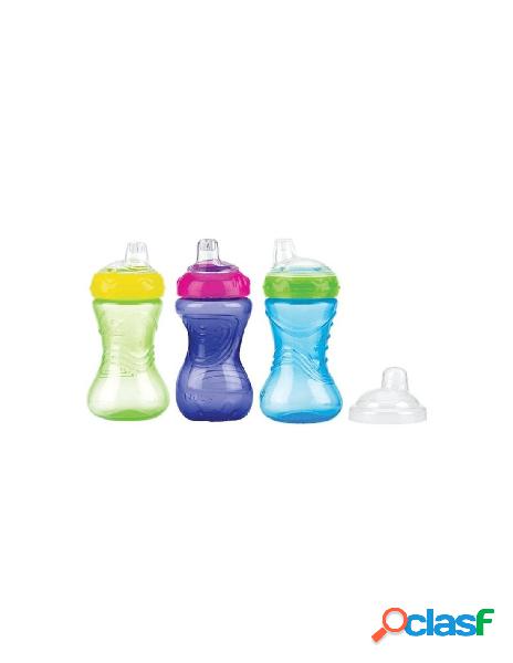 Nuby - nuby bicchiere 300ml flusso regolabile 6m+ assortito