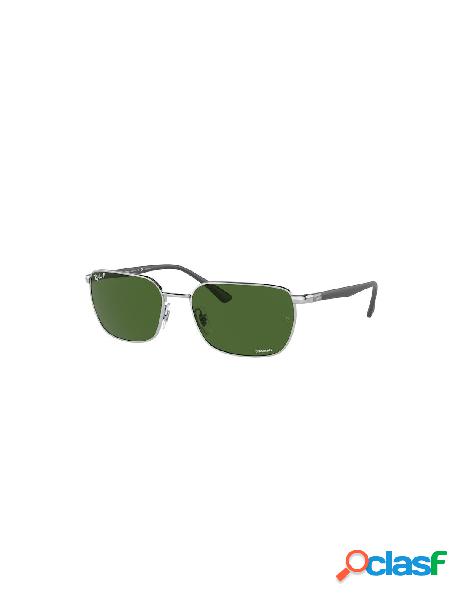 Occhiali sole Ray-Ban RB3684CH 003/P1 58 Silver Dark Green