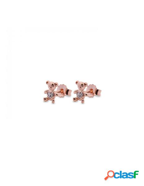 Orecchini RUE DES MILLE in argento 925 rosato e zirconi ORZ