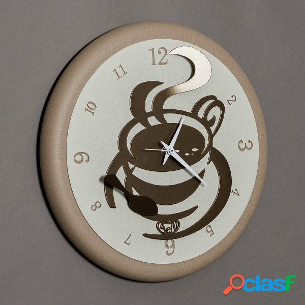 Orologio da cucina di design: Caffè bombè in metallo,