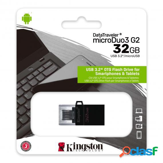 PENDRIVE 32 GB DATATRAVELER microDuo USB 3.2 DTDUO3G232GB