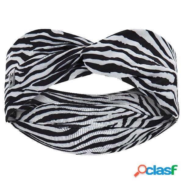 Pack fascia per capelli + polsiera stampa all-over abbinate