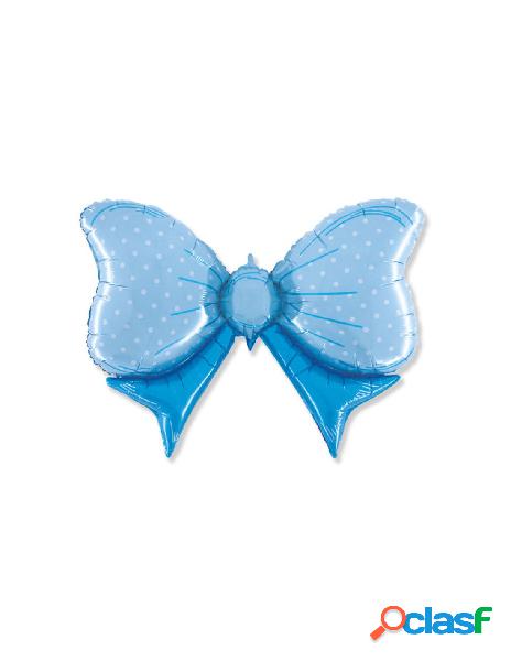 Palloncino mylar forma cm.108*72 (42) fiocco celeste