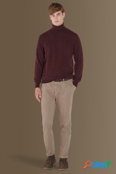 Pantalone classico chino twill elasticizzato