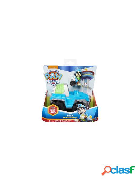 Paw patrol - paw patrol rex personaggio con veicolo