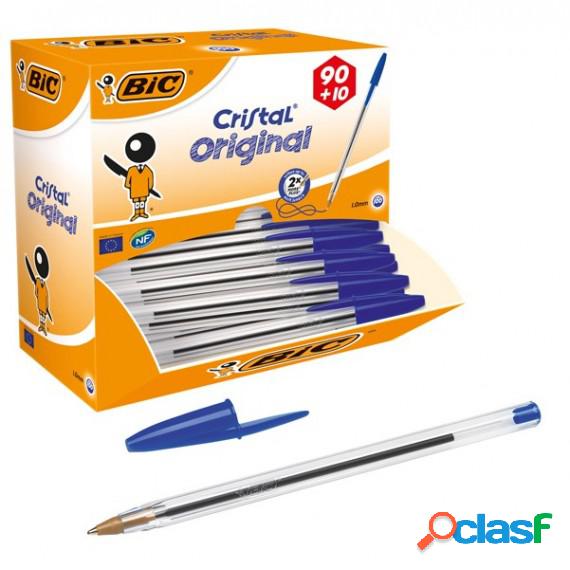 Penna a sfera Cristal - punta media 1,0mm - blu - Bic -