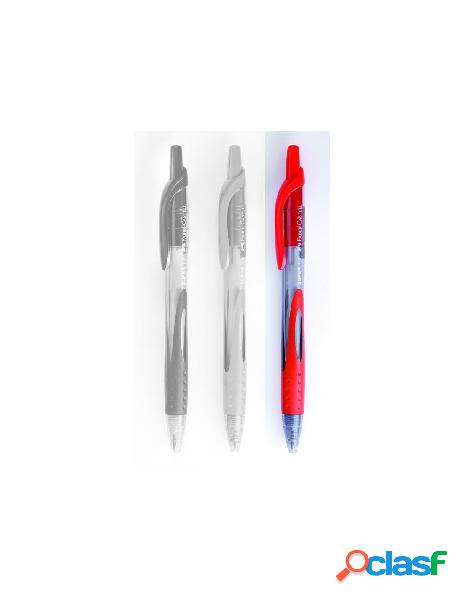 Penna a sfera a scatto colore rosso - confezione da 12 pezzi