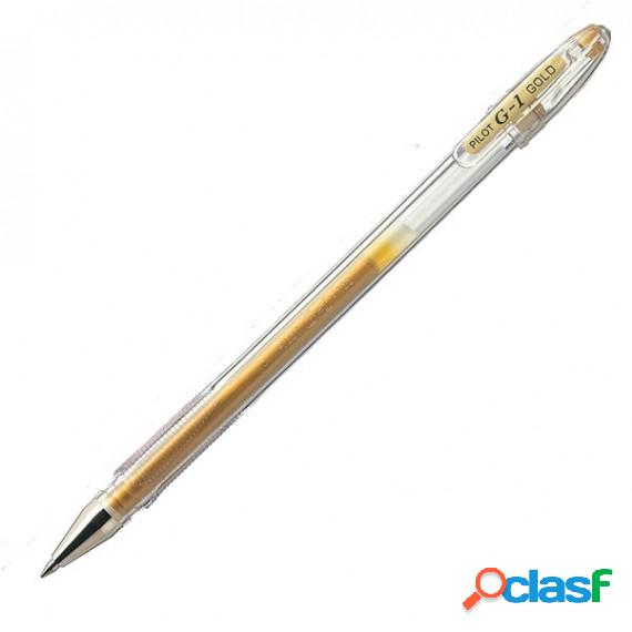 Penna a sfera gel G 1 - punta 0,7 mm - gold - Pilot