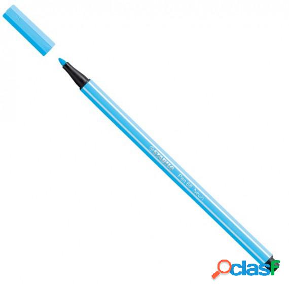 Pennarello Pen 68 - blu neon 031 - Stabilo