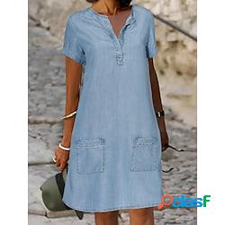 Per donna Abiti di jeans Abito casual Vestito longuette