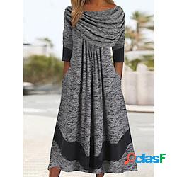 Per donna Abito casual Abito stampato Abito midi Vestito