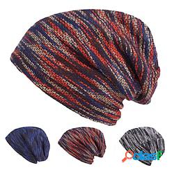 Per uomo Cappello a cuffia Cappellini Nero Rosso Filo di