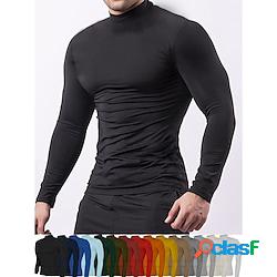 Per uomo T-shirt Compressione T-shirt da corsa Manica lunga