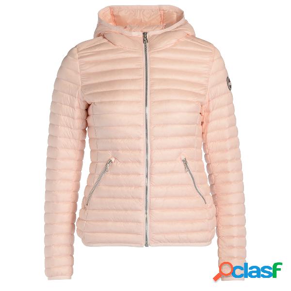 Piumino con cappuccio Colmar in tessuto light rosa
