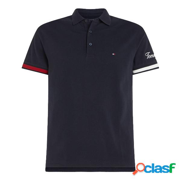 Polo Tommy Hilfiger Logo Signature (Colore: desert sky,