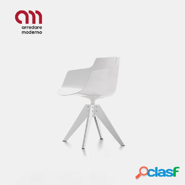 Poltroncina Flow Slim MDF Italia 4 Gambe VN Acciaio