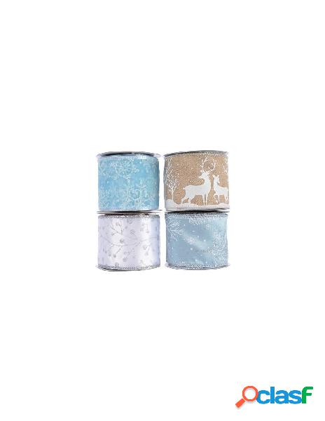 Polyester ribbon w wire 4ass, colour: assorted, size: