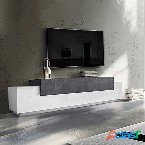 Porta TV Milos 240 Gihome ® bianco ossido