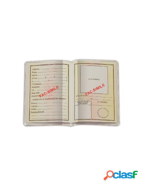 Porta carta didentita custodia in pvc cristal a libro