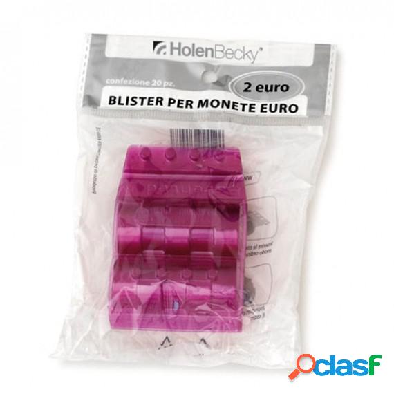 Portamonete - PVC - 2 euro - viola - HolenBecky - blister 20